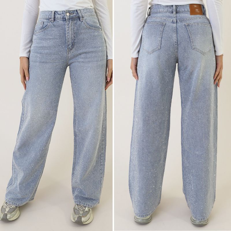 Diamonds Denim Wide Leg Jess